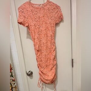 Live to be Spoiled Floral Peach Mini Dress Xsmall unique
